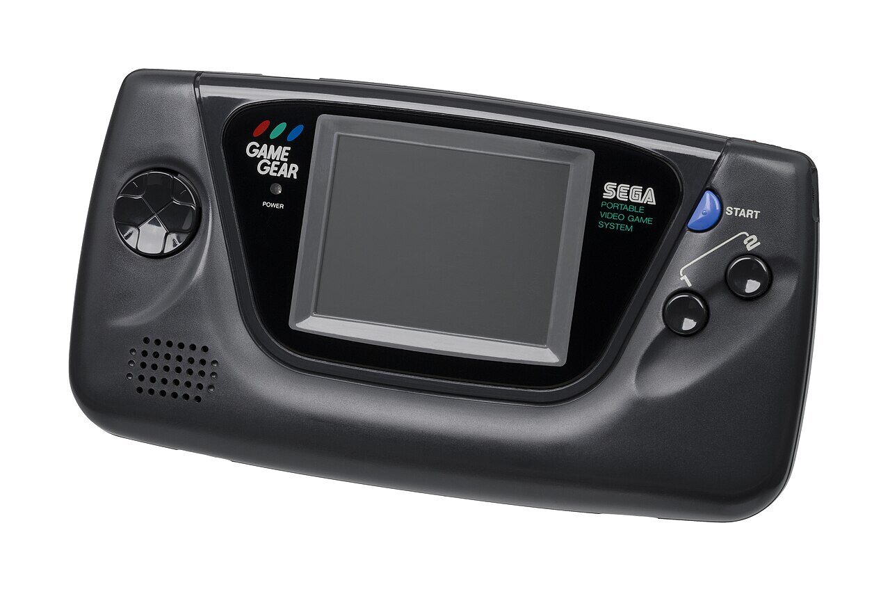 Original black Sega Game Gear console in factory form